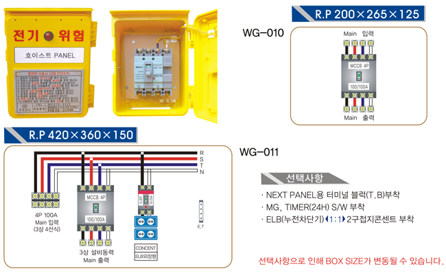 HOIST 분전반 상세사진
